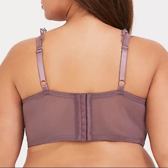 NWT - Torrid Strappy Purple Lace & Mesh PowerMesh Bra - Size 1 - Picture 2 of 2